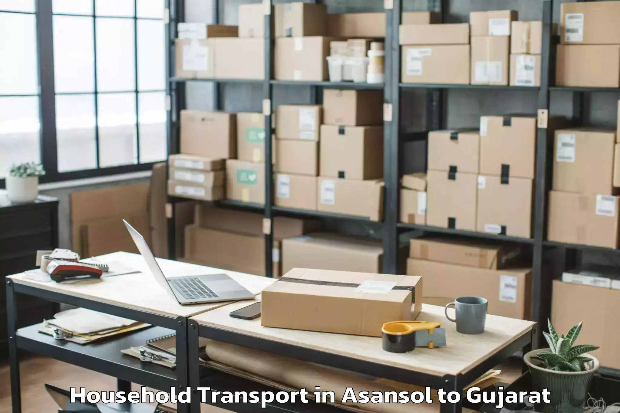 Top Asansol to Jhulasan Household Transport Available